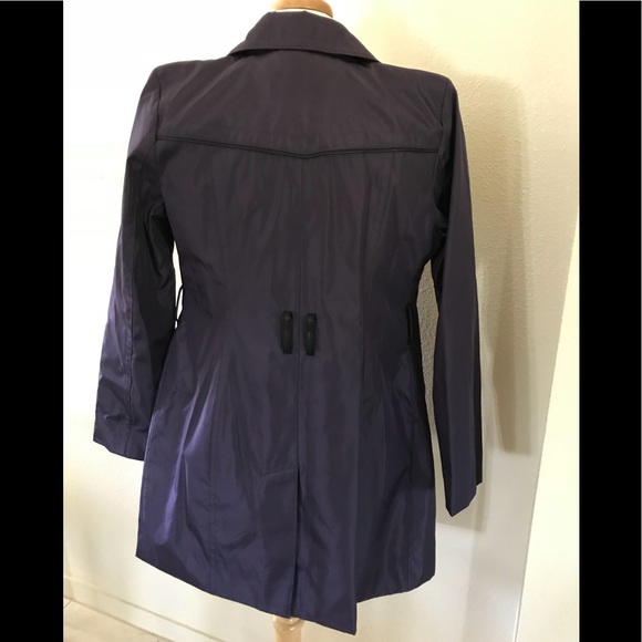 NWT Marc New York Jacket Rain coat Trench PLUM - Picture 4 of 6